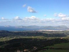 Alghero with Capo Caccia in the background